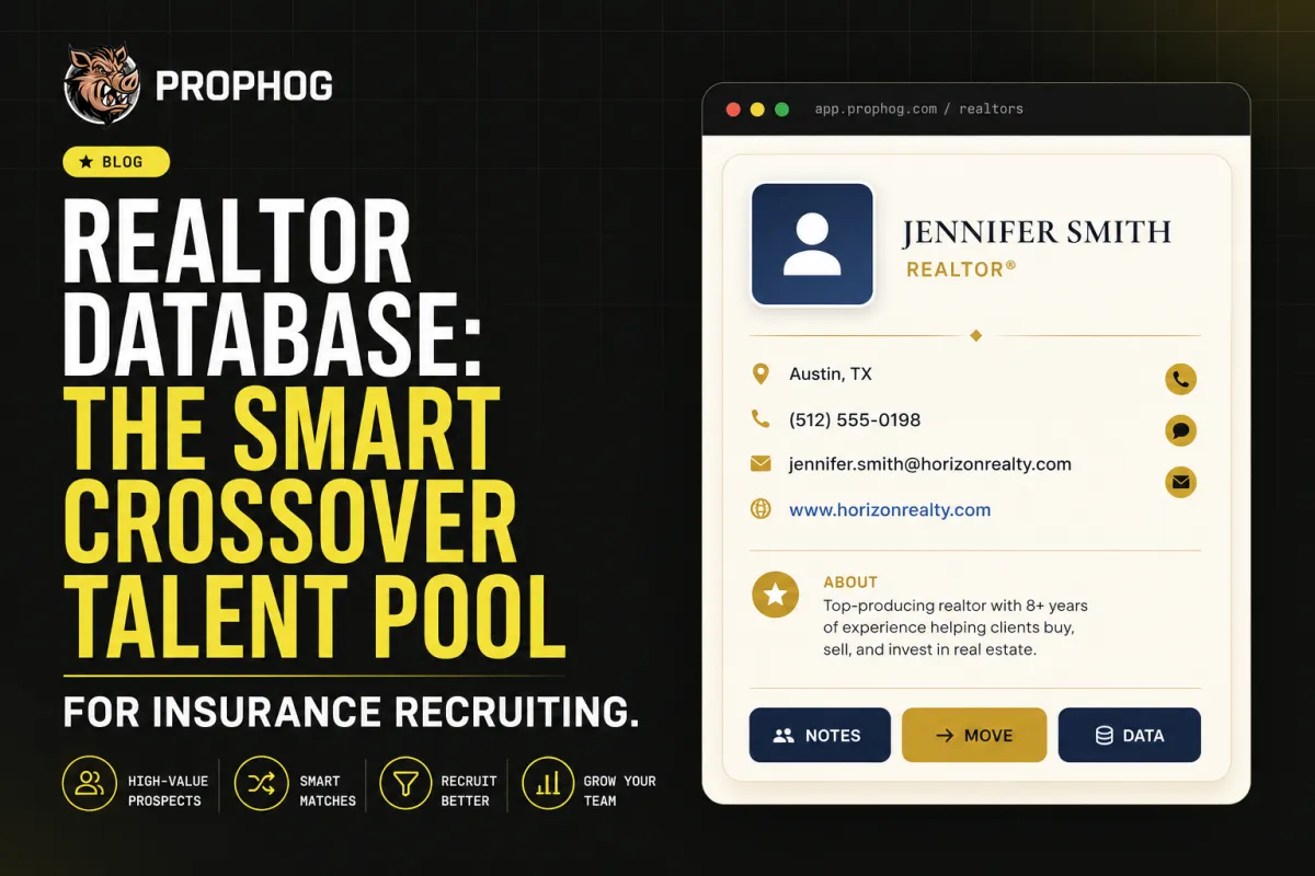 Realtor Database: The Smart Crossover Talent Pool for Insurance Recruiting