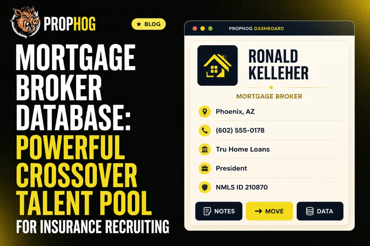 Mortgage Broker Database: A Powerful Crossover Talent Pool for Insurance Recruiting