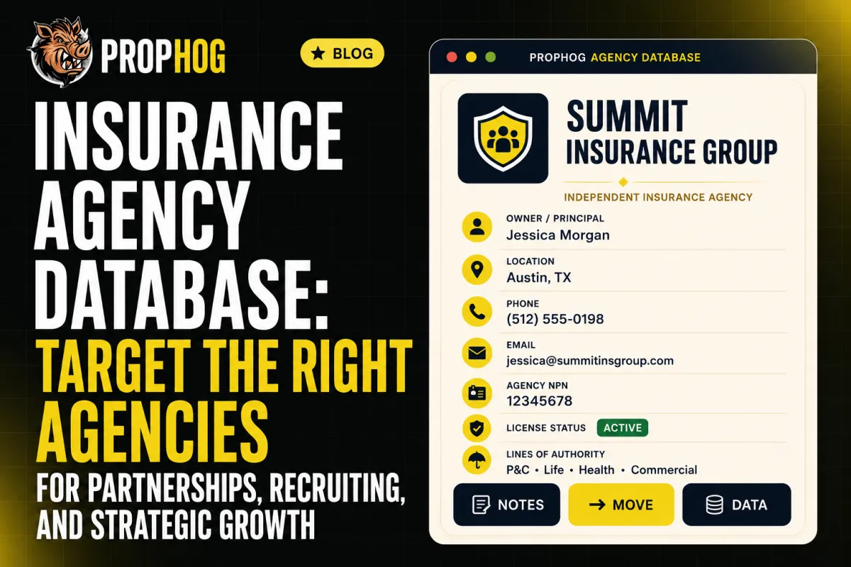Insurance Agency Database: Target the Right Agencies for Partnerships, Recruiting, and Strategic Growth