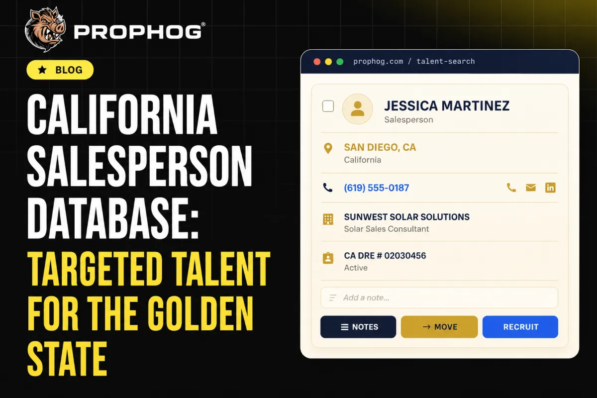 California Salesperson Database: Targeted Talent for the Golden State