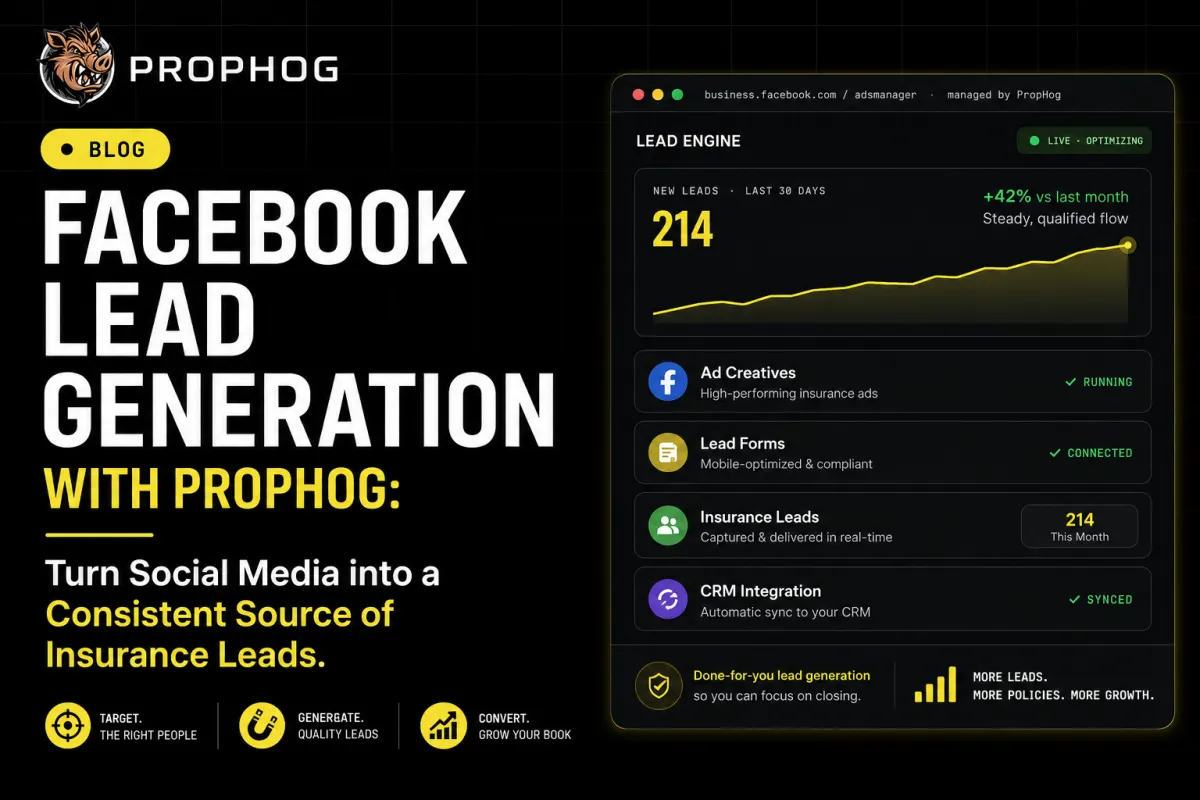 Facebook Lead Generation with PropHog: Turn Social Media into a Consistent Source of Insurance Leads
