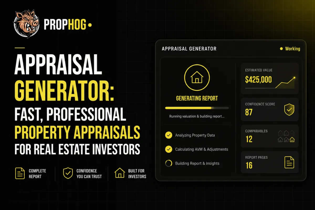 Appraisal Generator: Fast, Professional Property Appraisals for Real Estate Investors