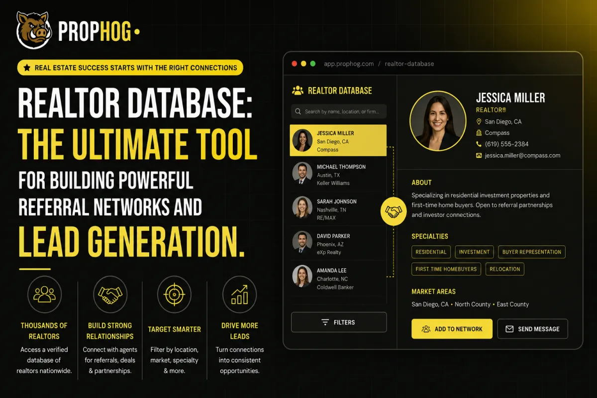 Realtor Database: The Ultimate Tool for Building Powerful Referral Networks and Lead Generation