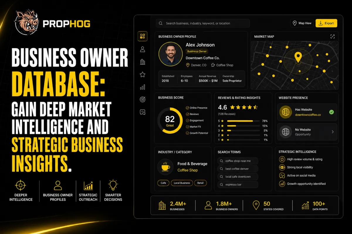 Business Owner Database: Gain Deep Market Intelligence and Strategic Business Insights
