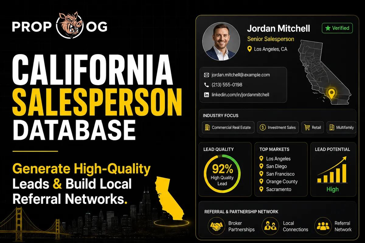 California Salesperson Database: Generate High-Quality Leads and Build Local Referral Networks