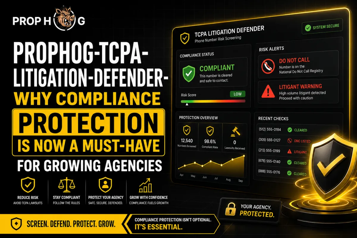 PropHog TCPA Litigation Defender: Why Compliance Protection Is Now a Must-Have for Growing Agencies
