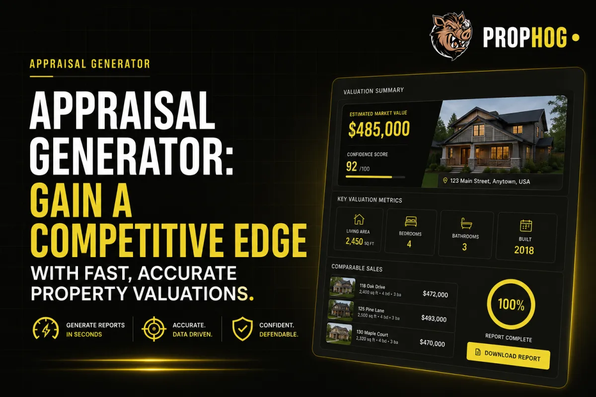 Appraisal Generator: Gain a Competitive Edge with Fast, Accurate Property Valuations