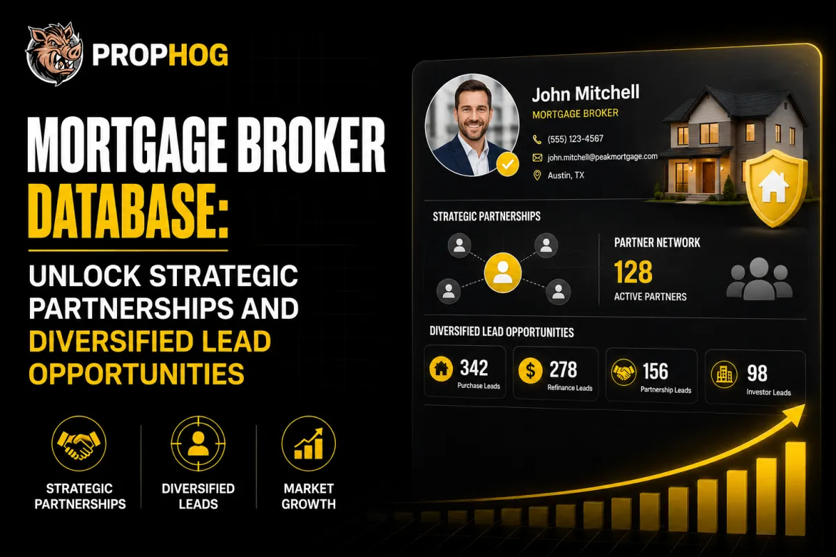 Mortgage Broker Database: Unlock Strategic Partnerships and Diversified Lead Opportunities