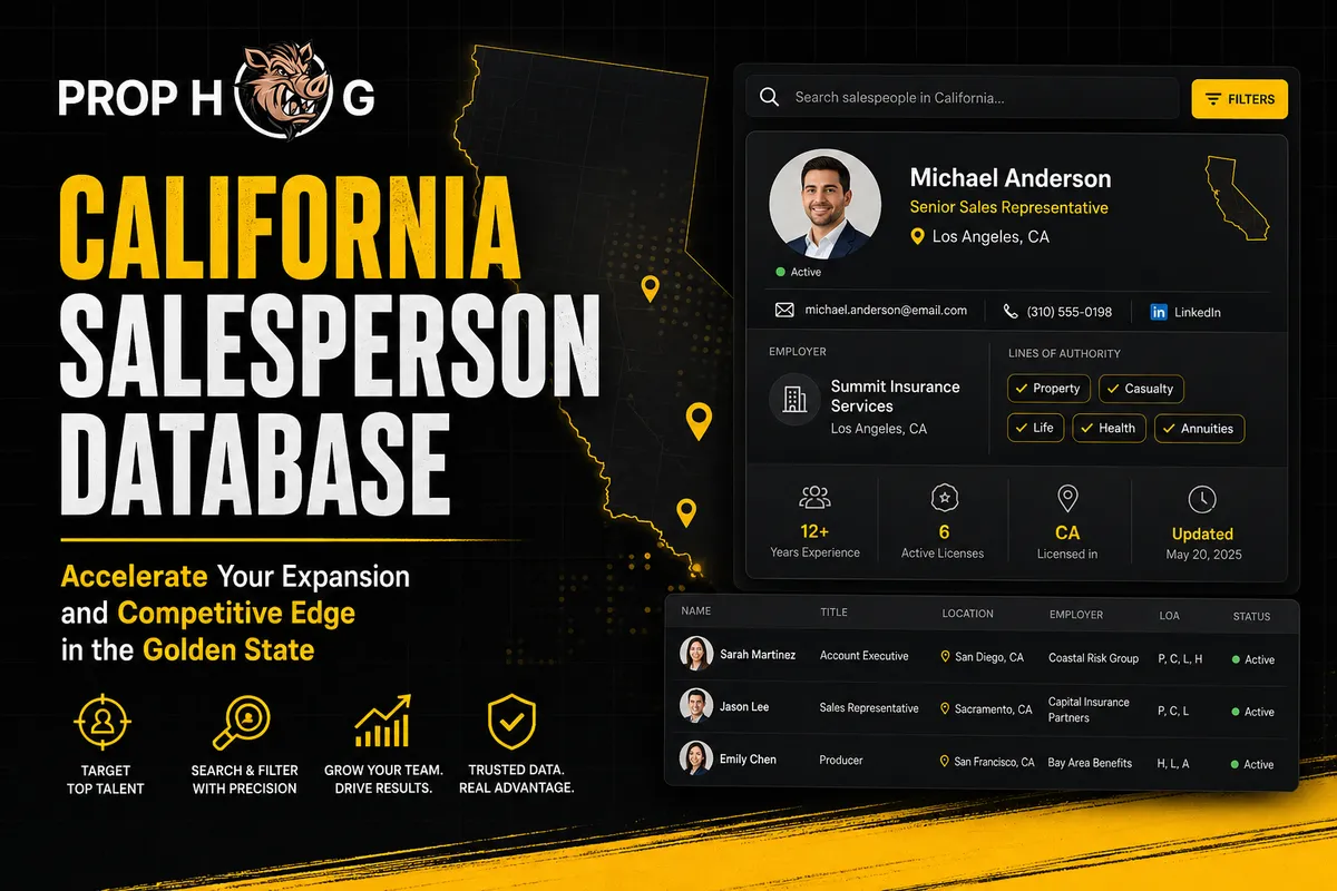 California Salesperson Database: Accelerate Your Expansion and Competitive Edge in the Golden State
