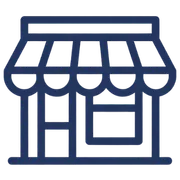 Business owner storefront icon