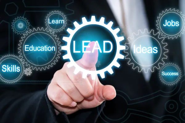 Dashboard showing organized lead management system