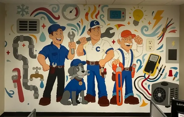 Mountain nursery mural