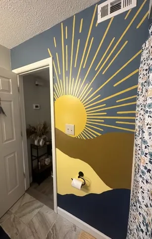 Dark forest mural