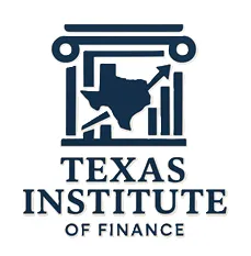 Decorative brand banner with aqua wave motif and academy logotype in white