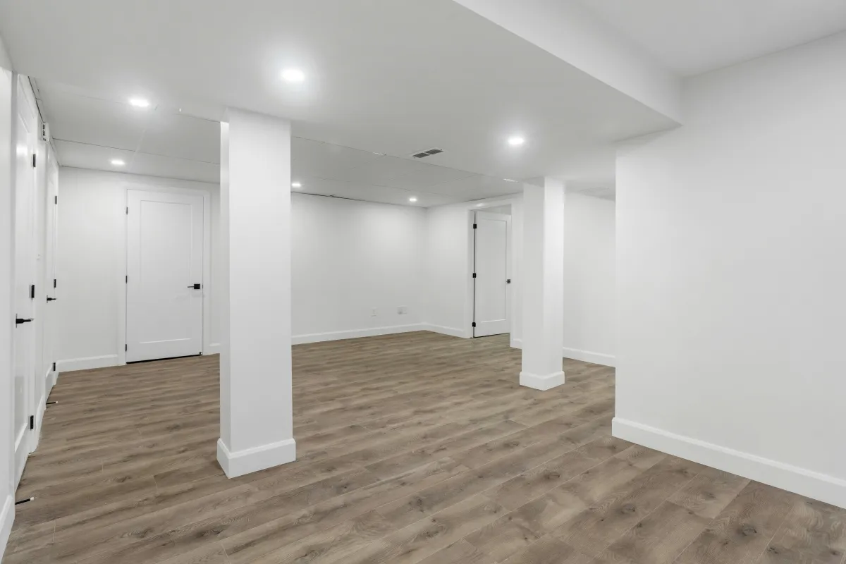 Finished basement remodeling project in Longmont, Colorado