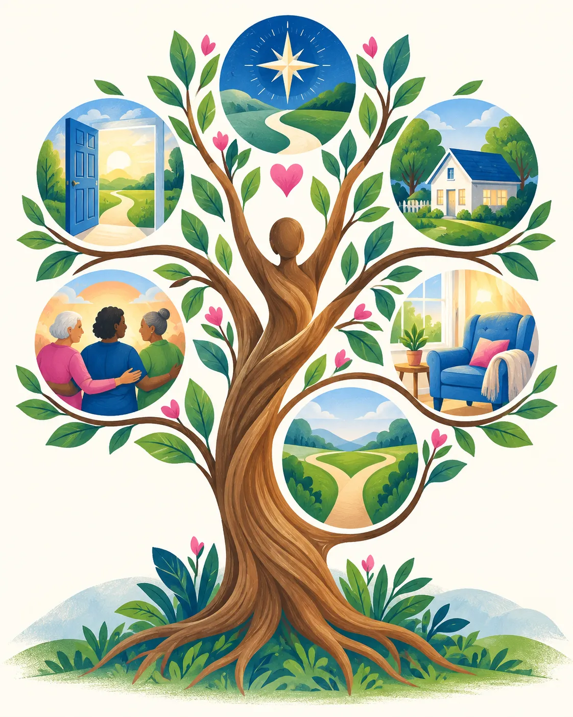 Quality of life can include independence, safety, connection, comfort, purpose, and choice