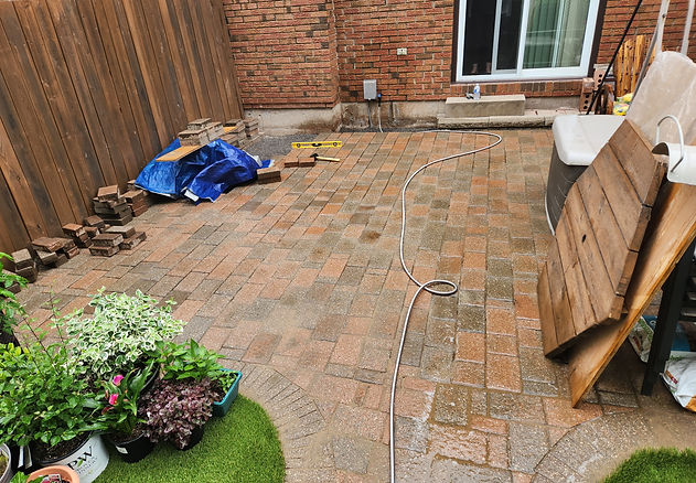 Custom patio installation Burlington by Project Seal & Coat