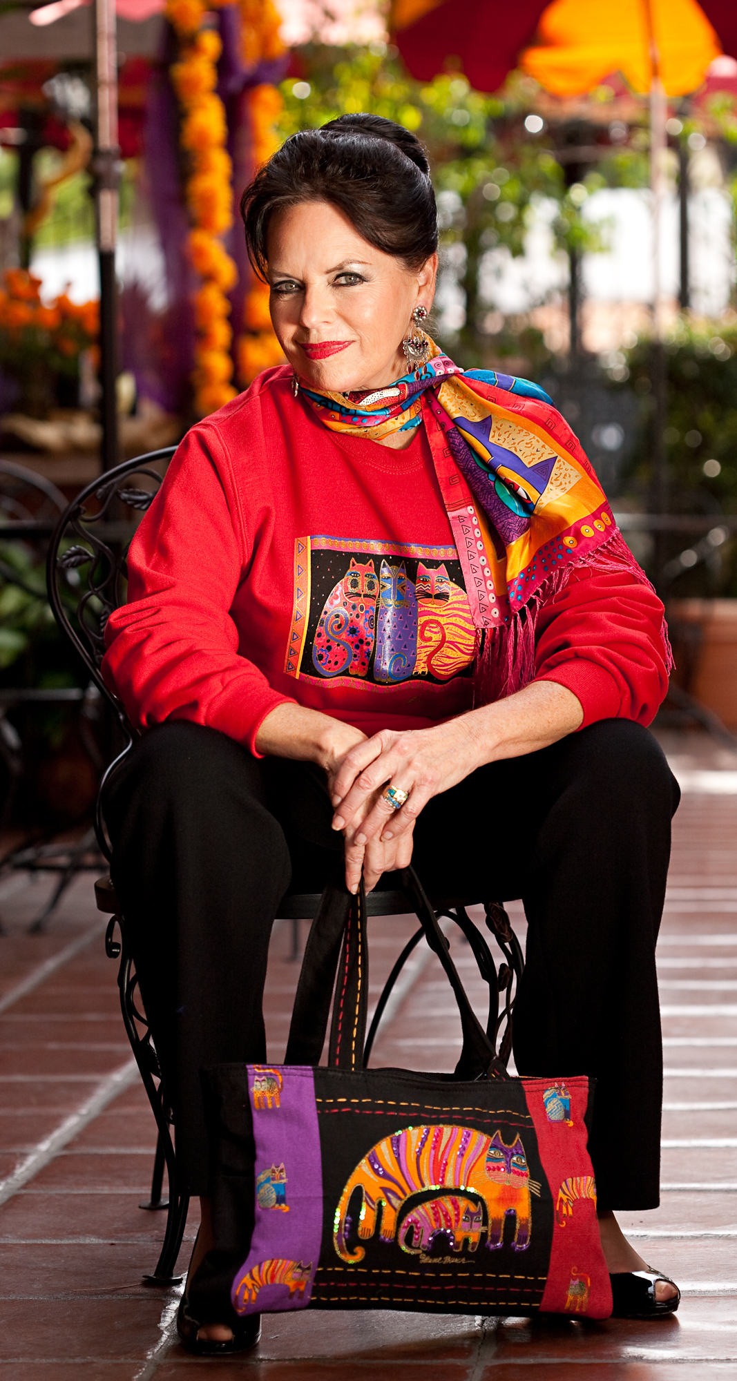 Diane Powers at work in the Bazaar del Mundo shops