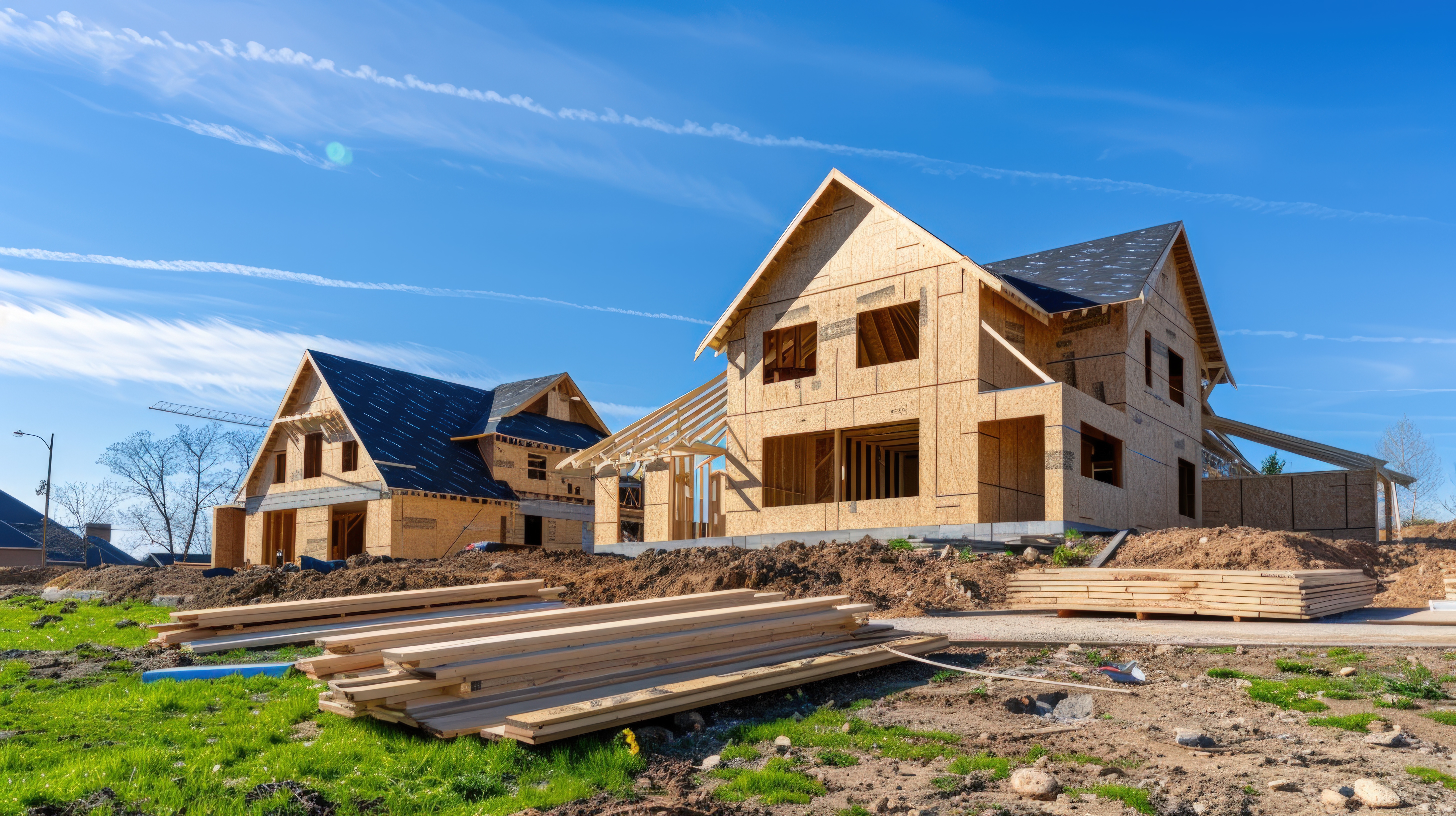 A diverse group of real estate investors reviewing blueprints in a modern office, with city skyline visible through large windows. The group includes men and women of different ages and backgrounds, all focused on a shared project.