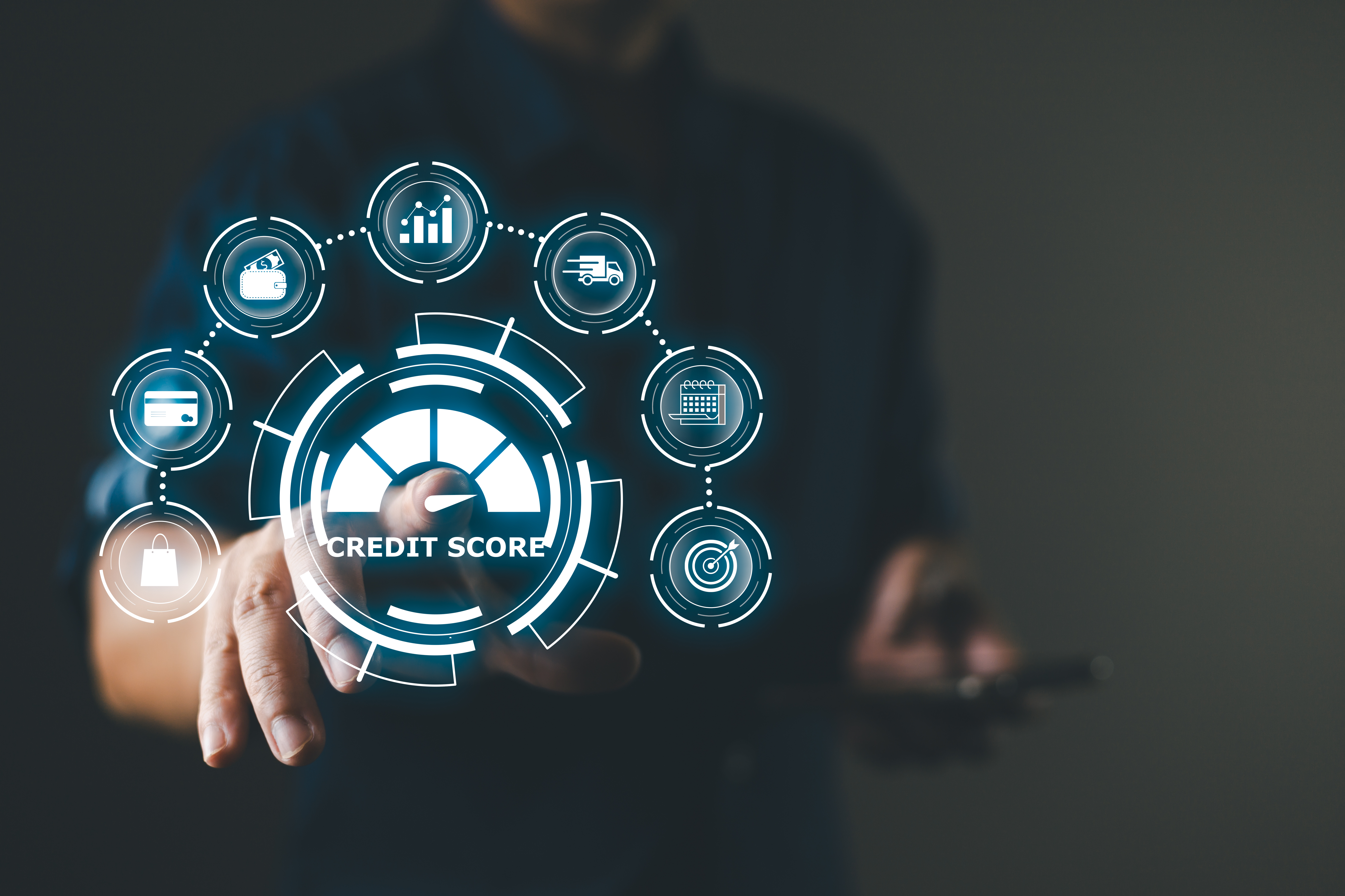 A business person analyzing their business cedit