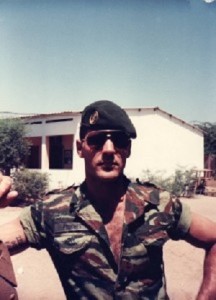 A picture of Nick Hughes in Africa while serving with the French Foreign Legion