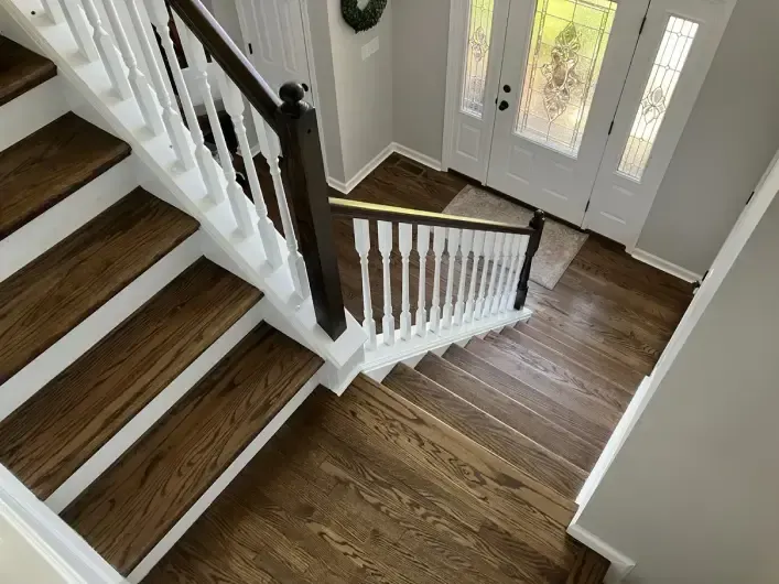 Elegant Staircase Flooring Installation