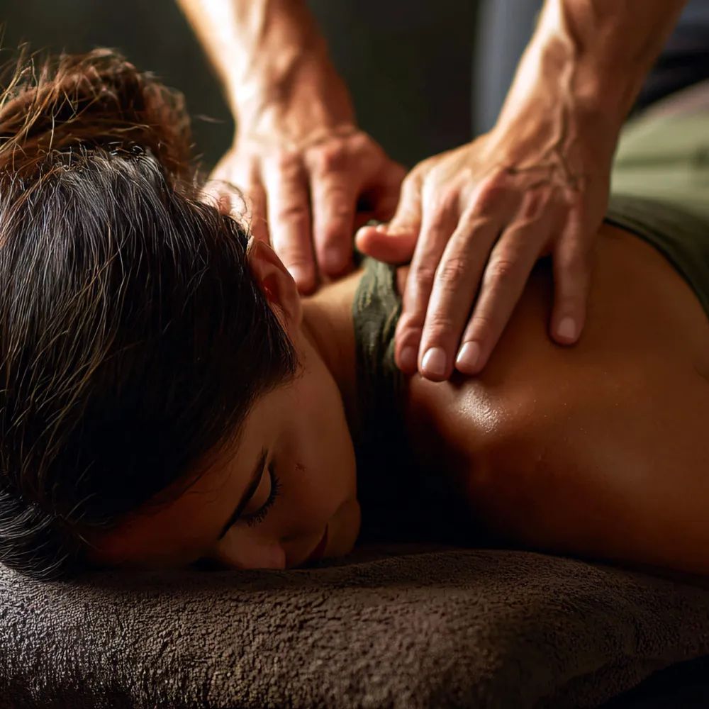 Mézes masszázs kezelés női vendégen, amely támogatja a méregtelenítést és a testi-lelki megújulást nyugodt környezetben.