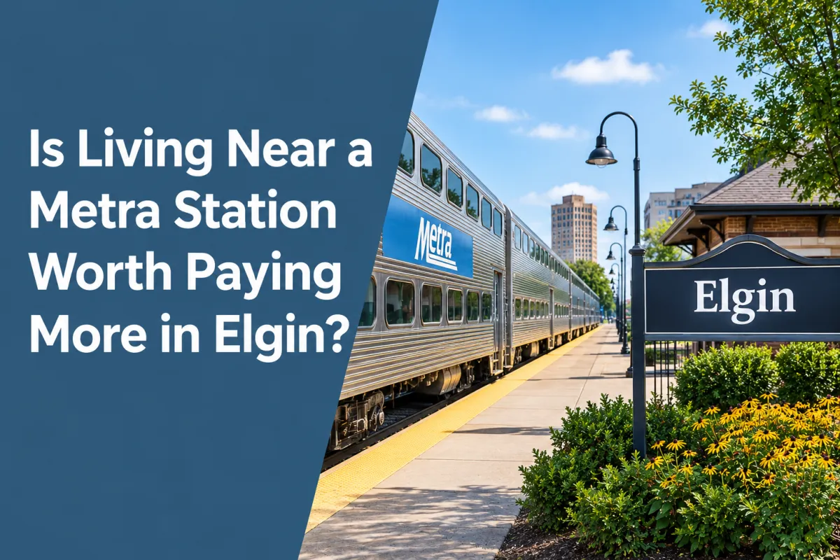 Elgin IL Real Estate Agent helping buyers compare Metra station locations and home value