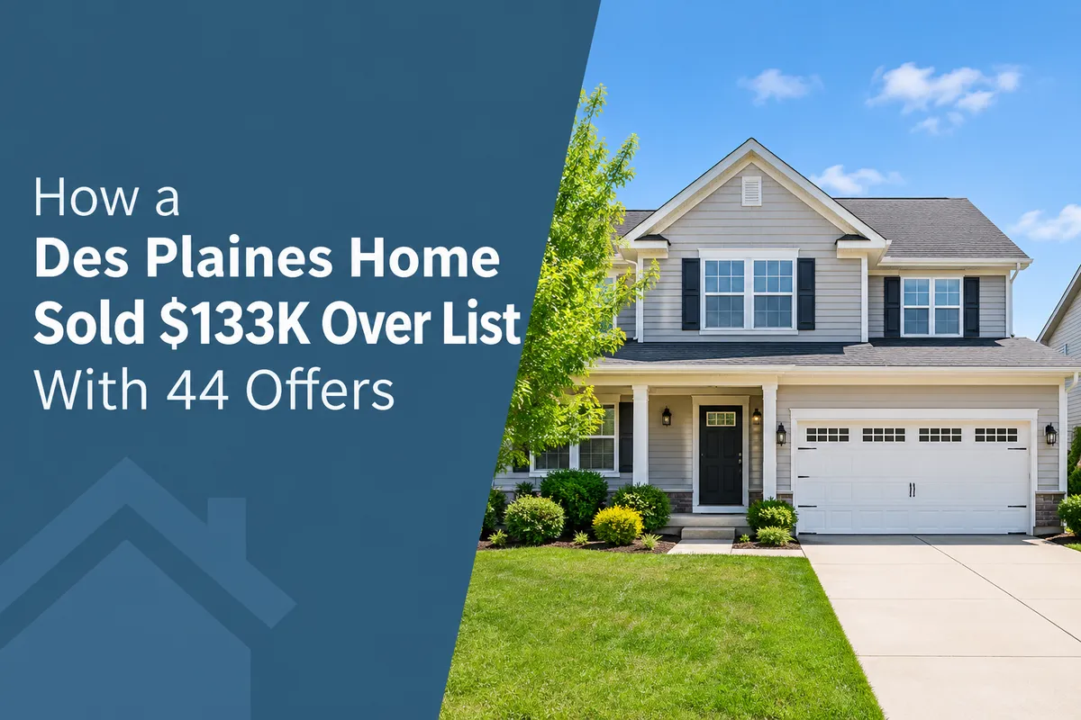 Des Plaines home on Prospect Lane featured in a real estate sale with multiple competing offers