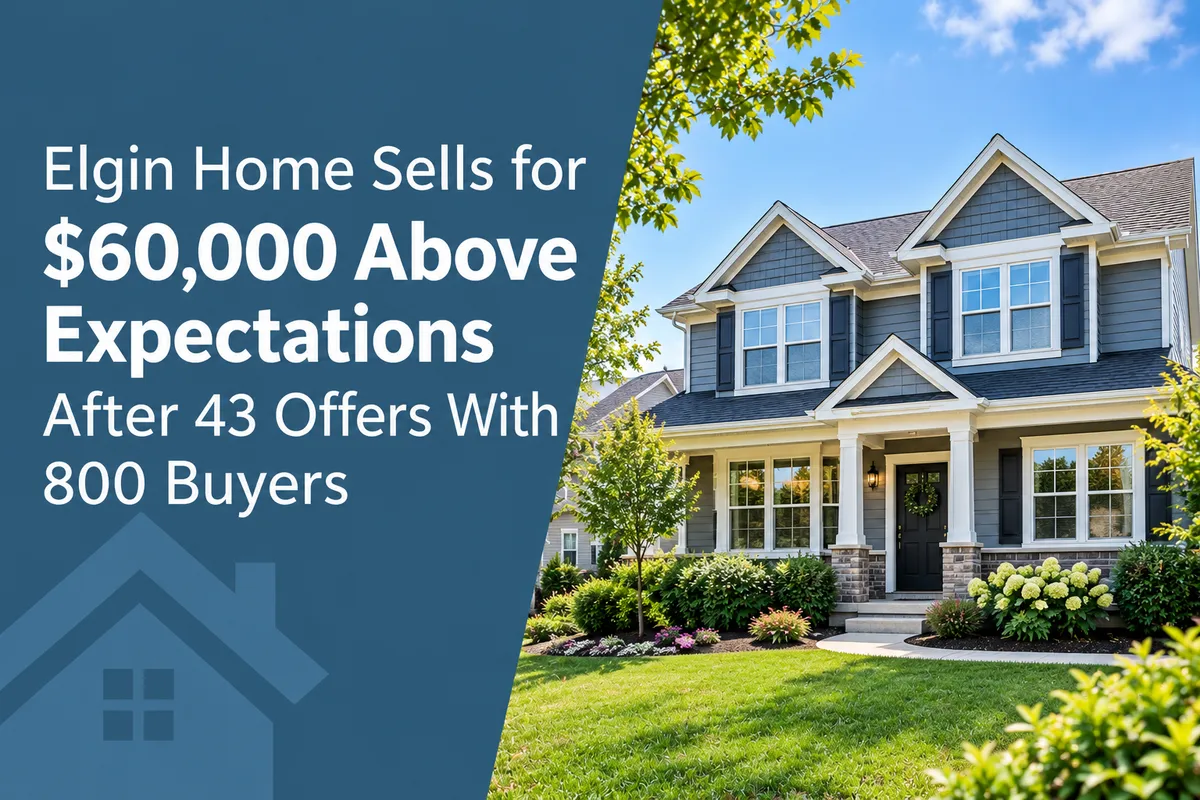 Elgin Home Sells for $60,000 Above Expectations After 43 Offers & 800 Buyers