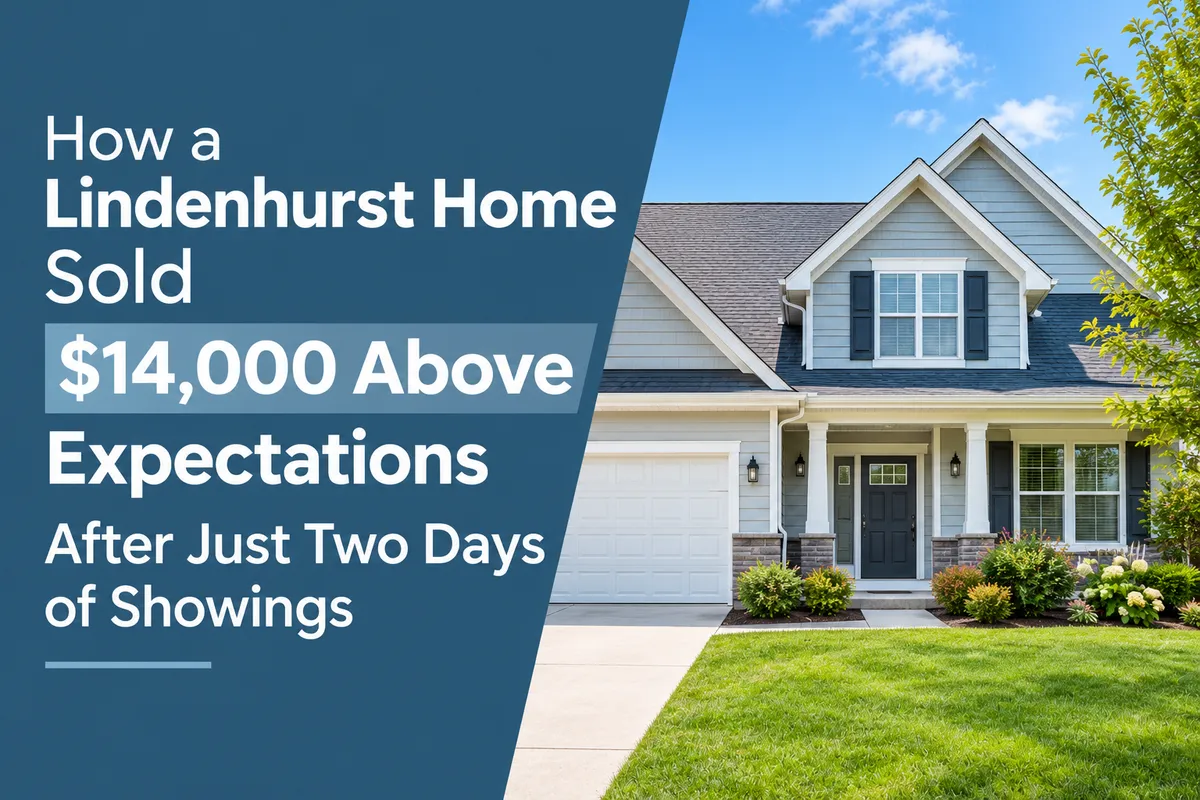 Lindenhurst IL home sale story featuring 17 offers and a sale above expectations