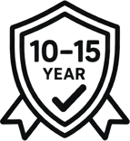 10–15 Year Warranty Protection