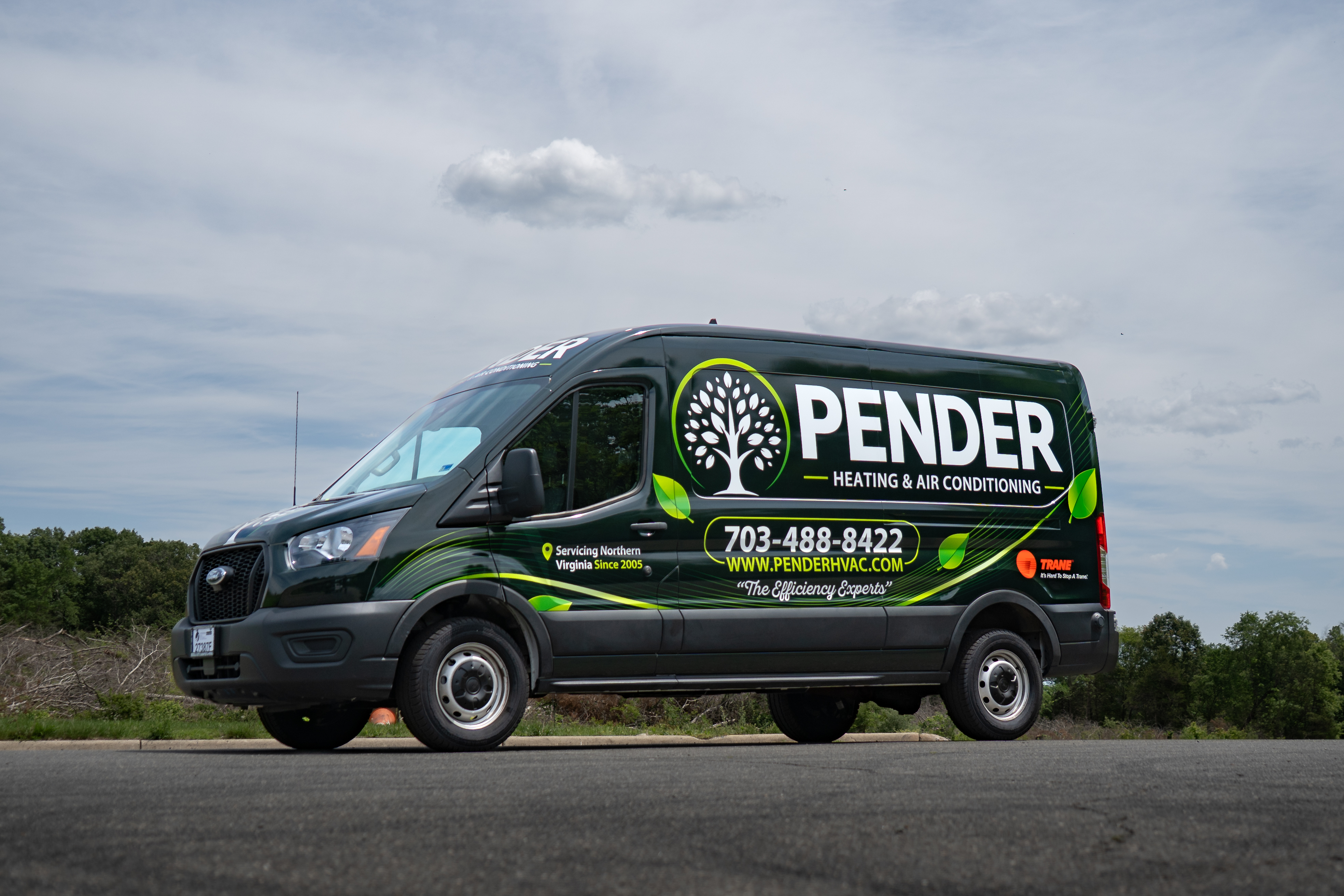 Pender HVAC truck wrap installed by TradeWraps Manassas Virginia