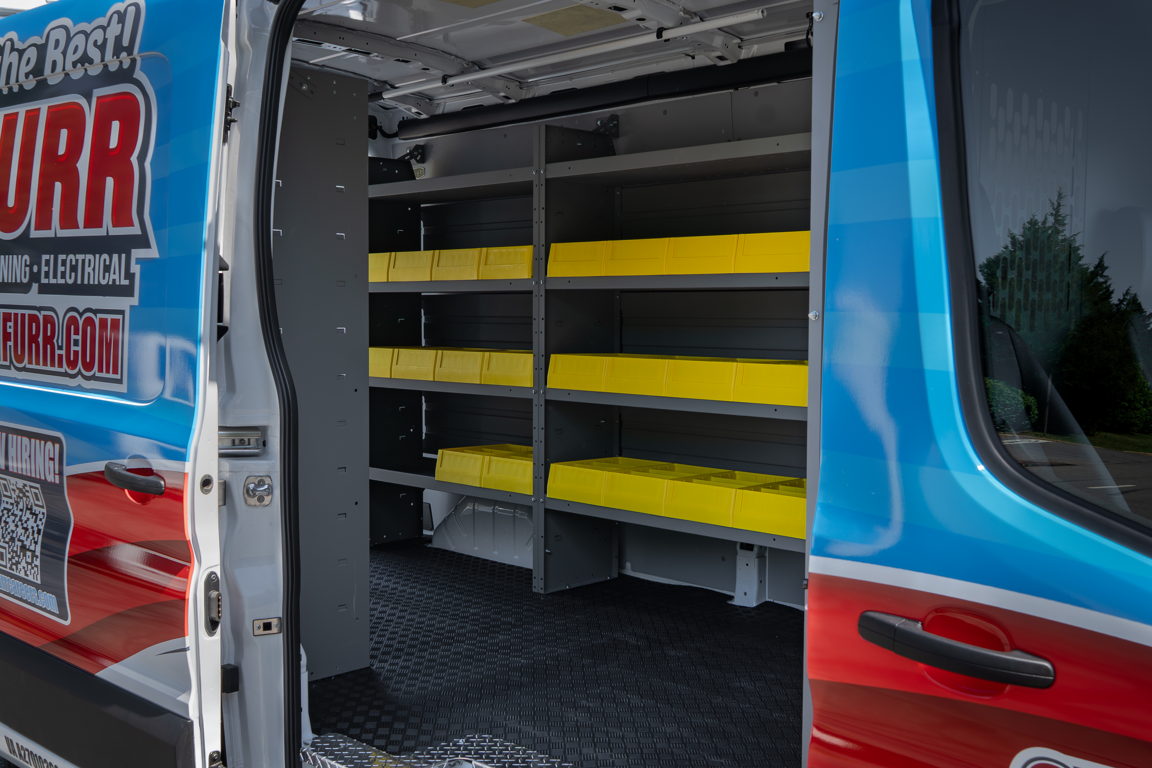 FHFurr commercial van wrap and upfitting by TradeWraps Northern Virginia