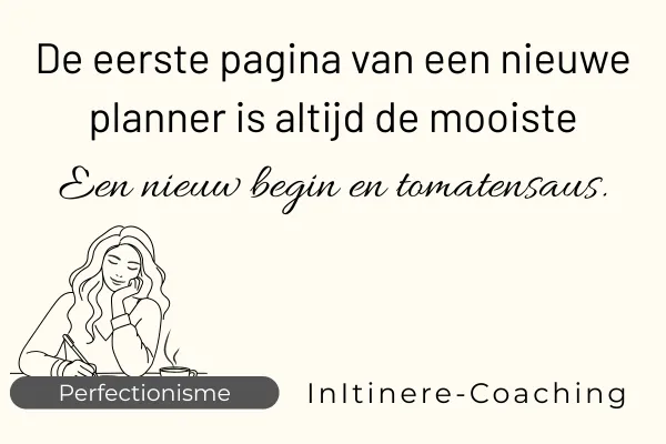 De eerste pagina van een nieuwe planner is altijd de mooiste