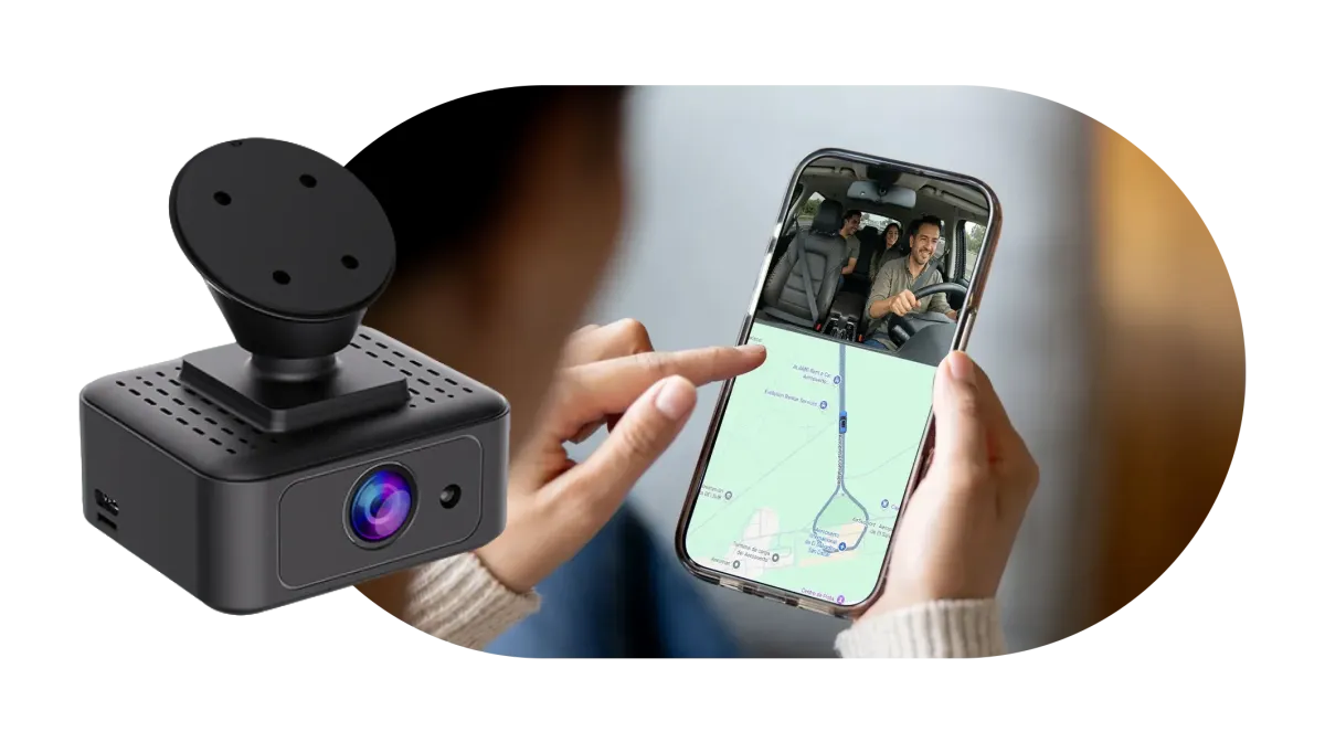 Cámara Vigía con vos instalada en el vehículo, lista para funcionar como tu GPS con video en vivo en cada recorrido.