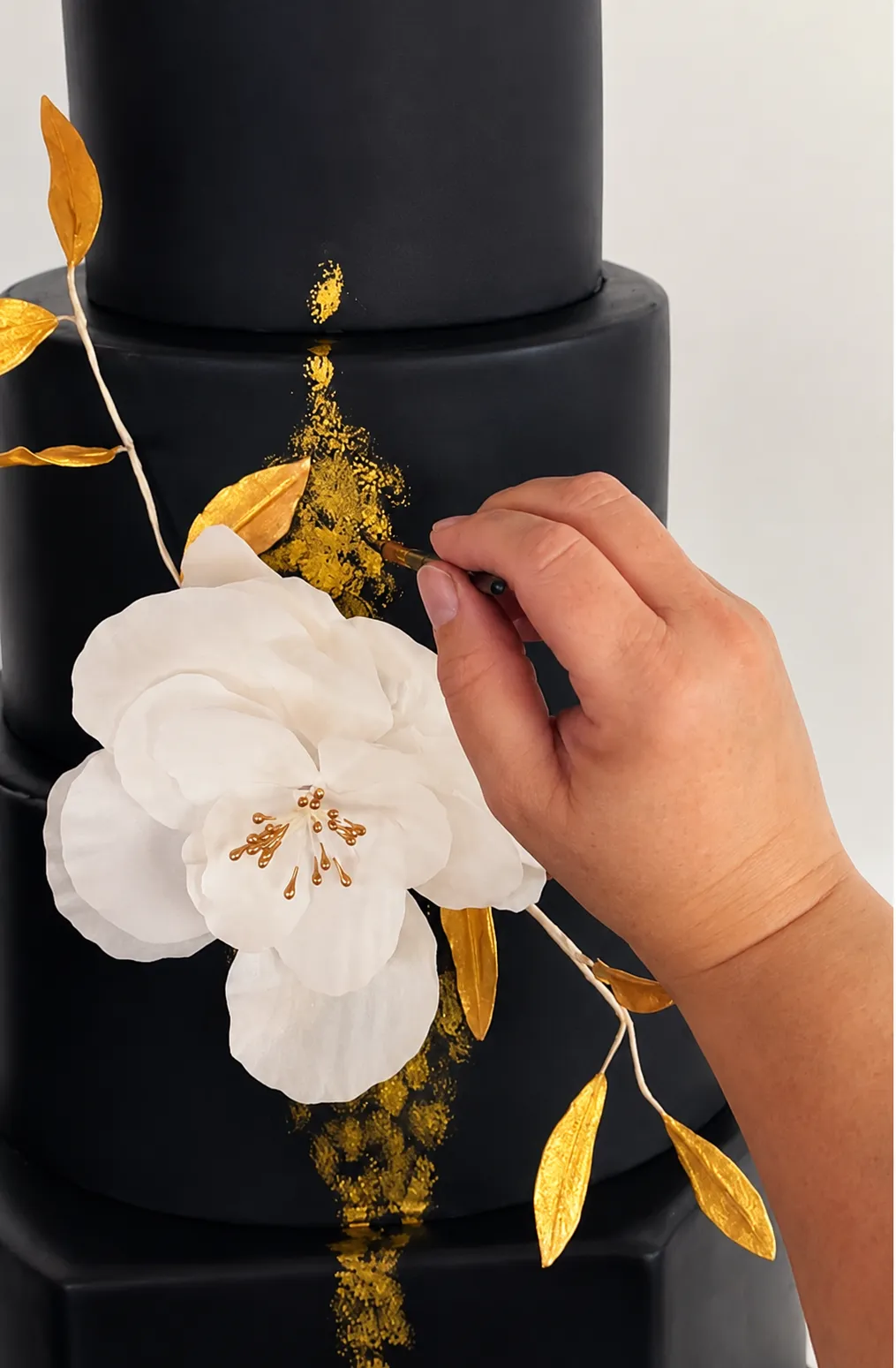boutique wedding cake studio portrait