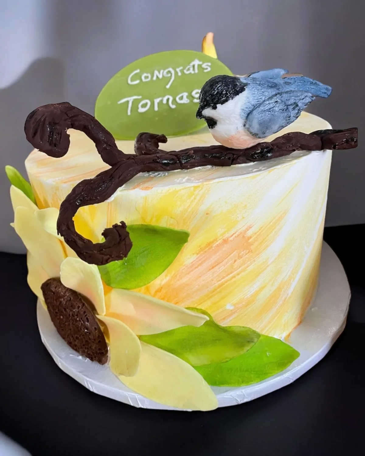 Fondant detail work on custom cake