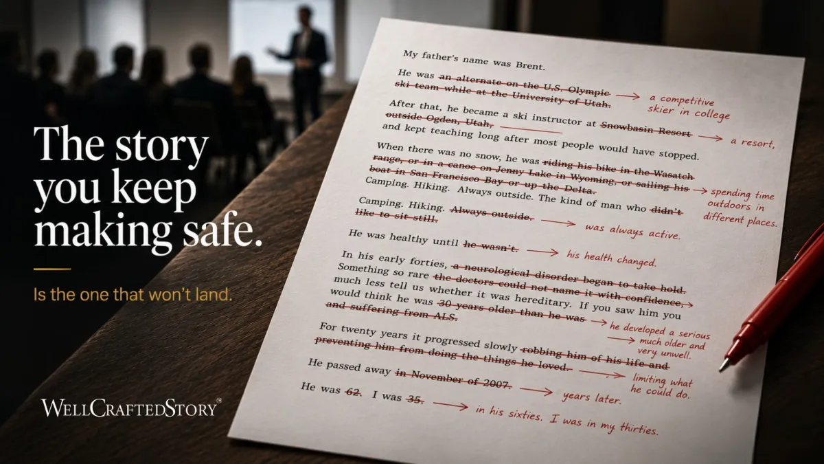 The Story You Keep Making Safe Won't Land
