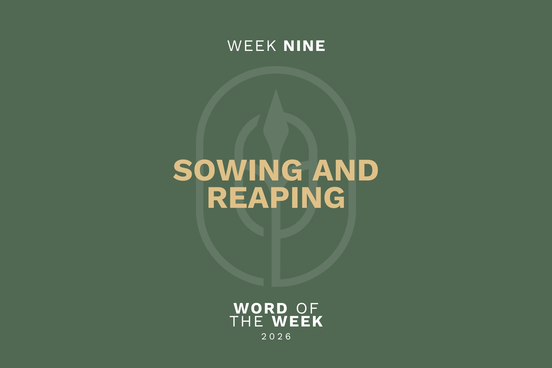 Sowing and Reaping