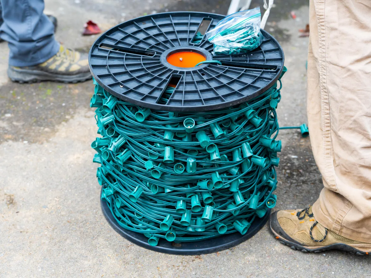 A spool of professional grade lighting wires