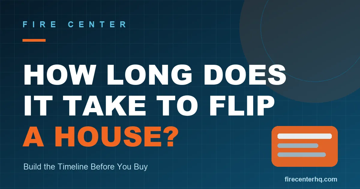 How Long Does It Take to Flip a House? Build the Timeline Before You Buy