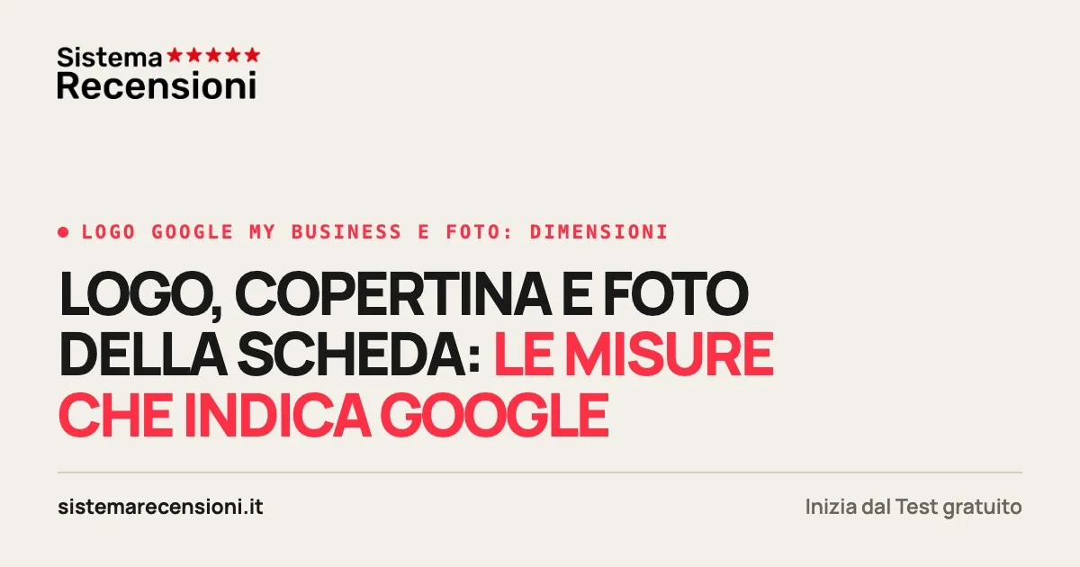 Logo Google My Business e foto: dimensioni e regole