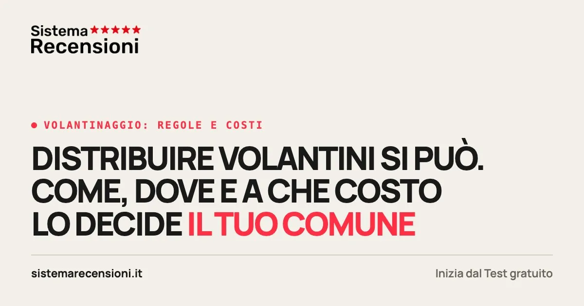 Volantinaggio: regole, costi e quando conviene