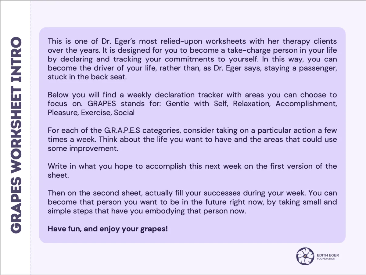 Grapes worksheet for Dr. Eger