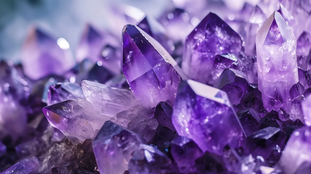 large crystaline structure of amethyst