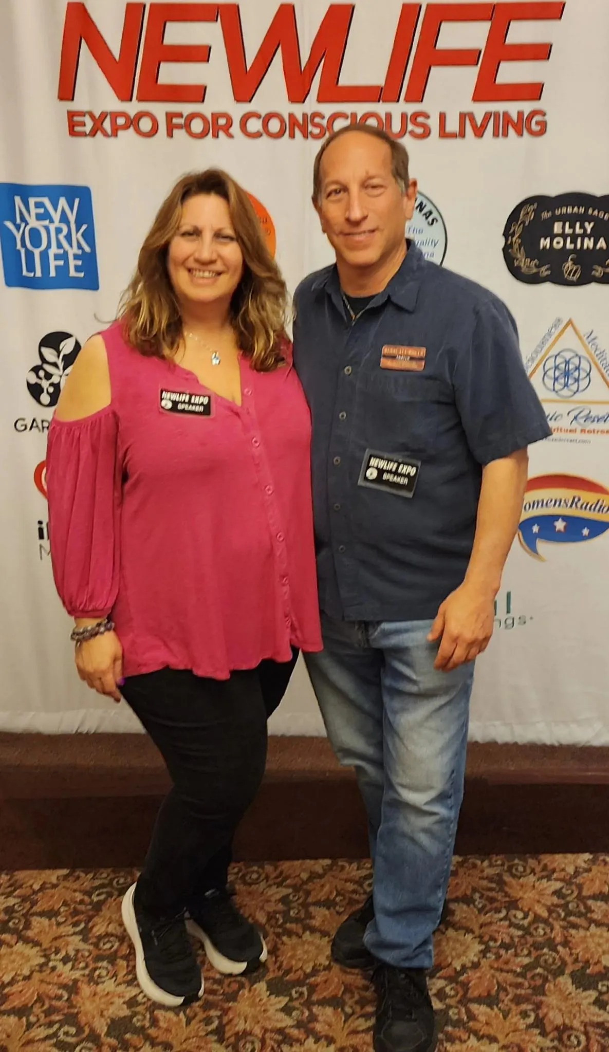 Picture of both Andrew and Noreen at the New Life Expo