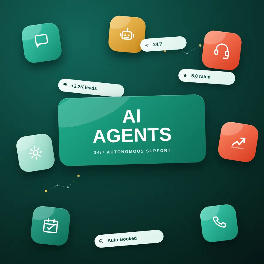 Graphic of different types of AI agents