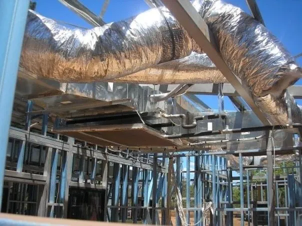 Ducted Air Conditioning on a commercial building site Brisabne