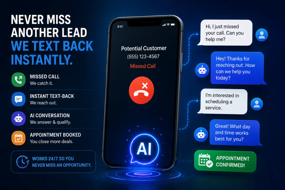Missed Call Text-Back and Conversational AI